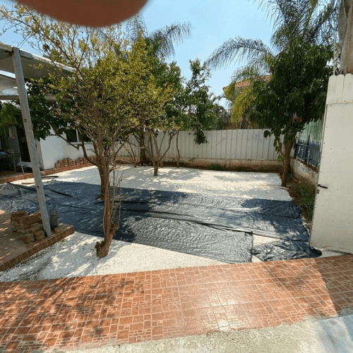 הכנה להתקנת דשא סינתטי